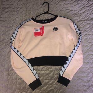 KAPPA Cropped Crewneck, Peach - BRAND NEW w/ TAGS